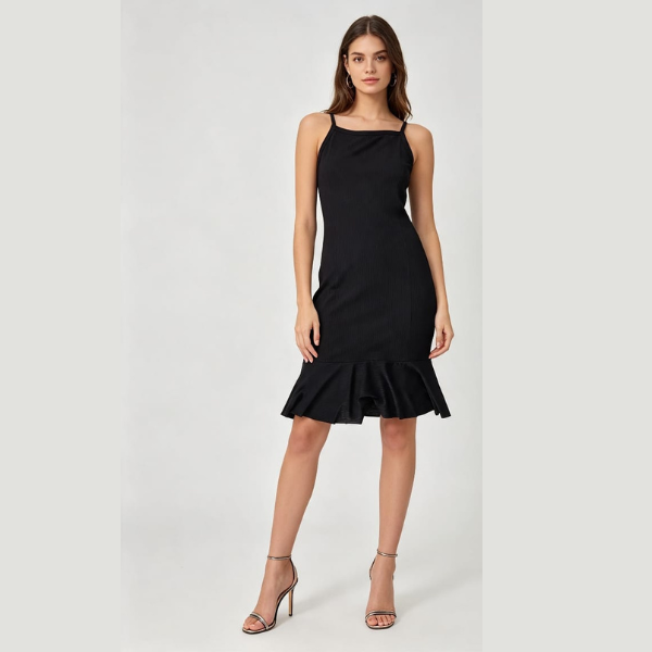 Vestido Suplex Alça Fina Canelado – Comfortable Everyday Dress BR