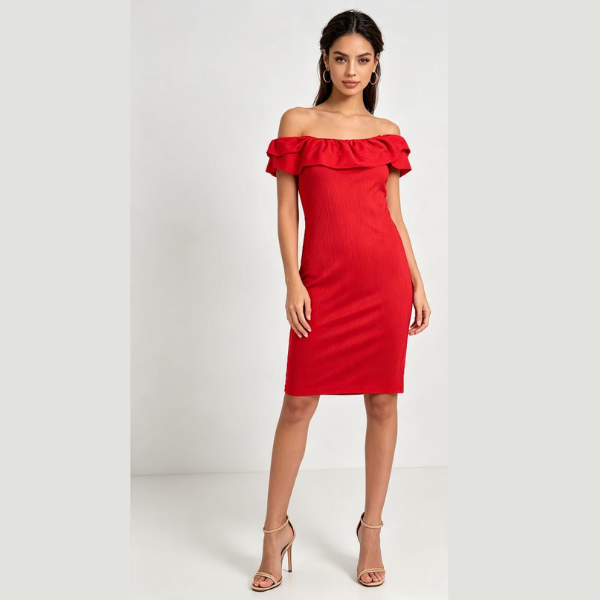 Vestido Suplex Ombro com Barbado – Comfortable & Versatile Dress