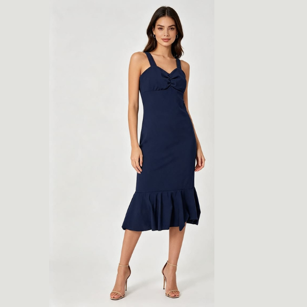 Vestido de Suplex Canelado com Alça Larga – Conforto e Estilo para o Dia a Dia