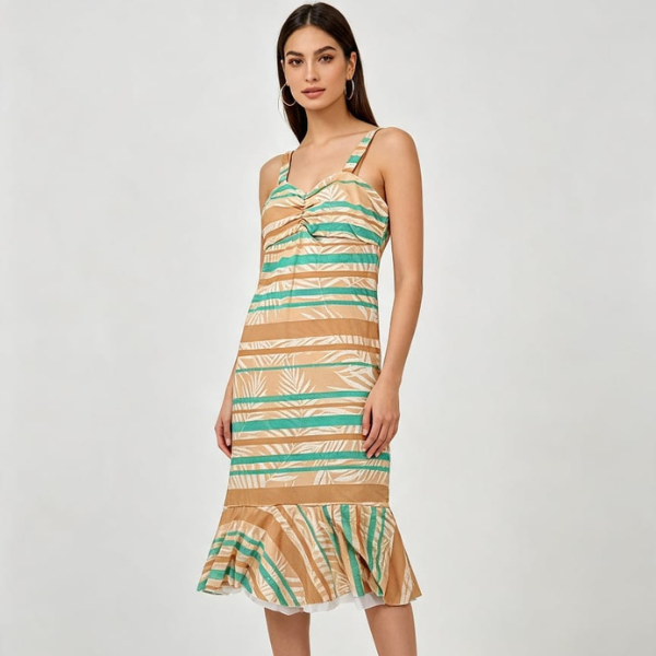 Vestido Suplex Colorido com Alça Grossa – Conforto e Estilo Moderno