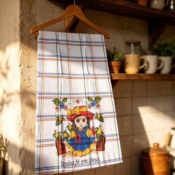 Pano de Prato Xadrez: kit c/4 Toque Clássico e Qualidade para Sua Cozinha