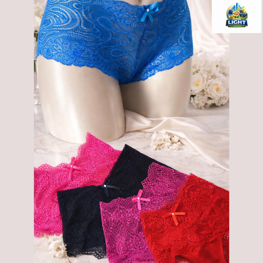 Calcinha Short Renda: Conforto e Elegância com Renda Delicada