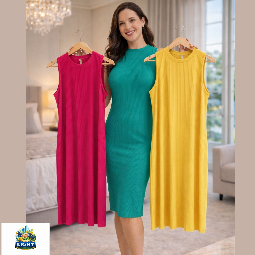 Vestido Lunende Canelado
