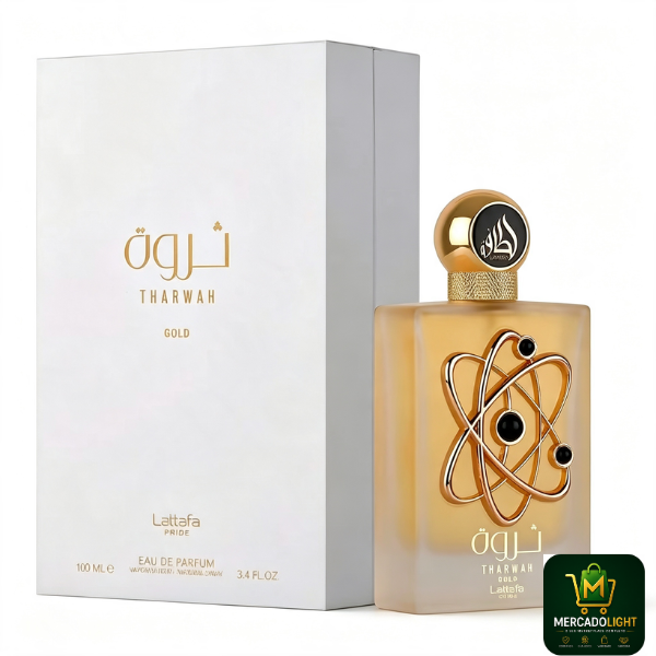 Perfume Lattafa Tharwah Gold Eau de Parfum Feminino 100ml