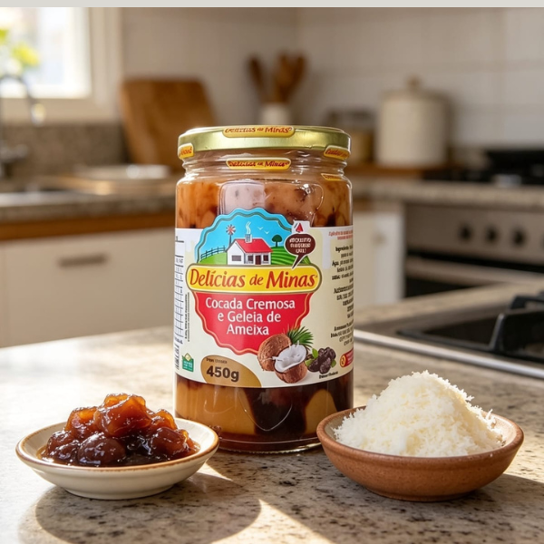 Doce cremoso de minas  de ameixa