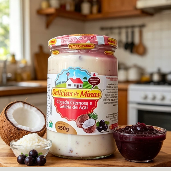 Doce cremoso de minas  açai
