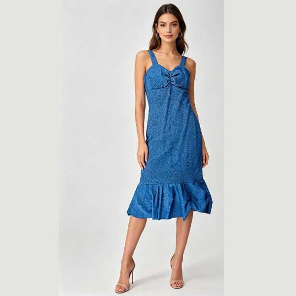 Vestido de Suplex Canelado com Alça Larga – Conforto e Estilo para o Dia a Dia