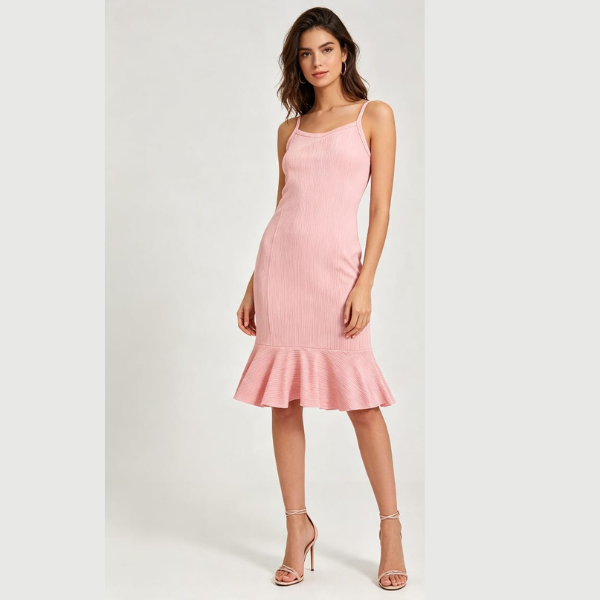 Vestido Suplex Alça Fina Canelado – Comfortable Everyday Dress BR