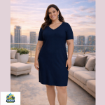 Vestido Plus Canelado