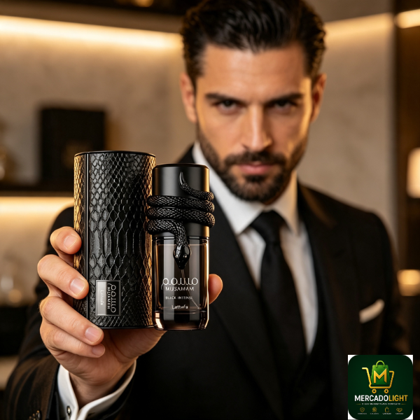 Perfume Lattafa Musamam Black Intense Eau de Parfum Unissex 100ml