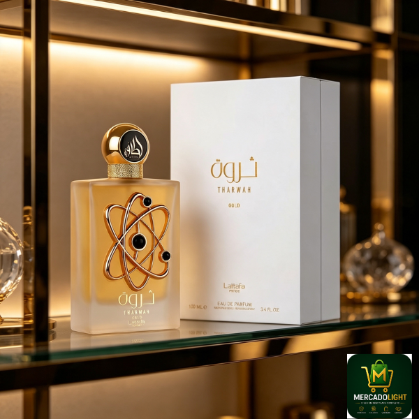 Perfume Lattafa Tharwah Gold Eau de Parfum Feminino 100ml